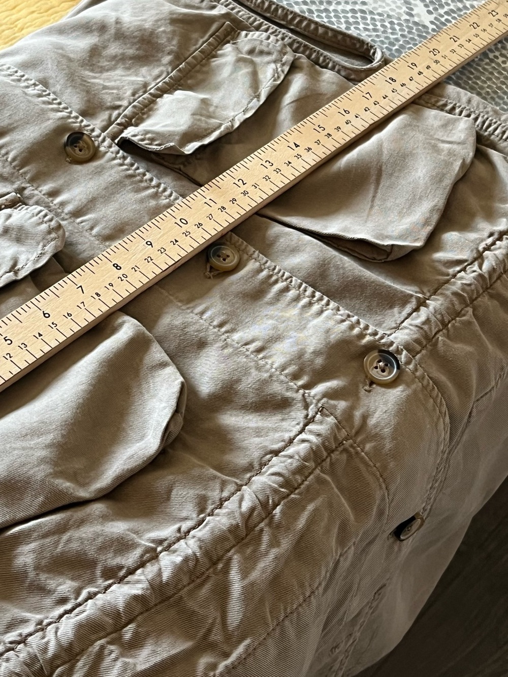 Zara Tan Safari Cargo Buttoned Mini Dress. Waist Drawstring. - Picture 10 of 12
